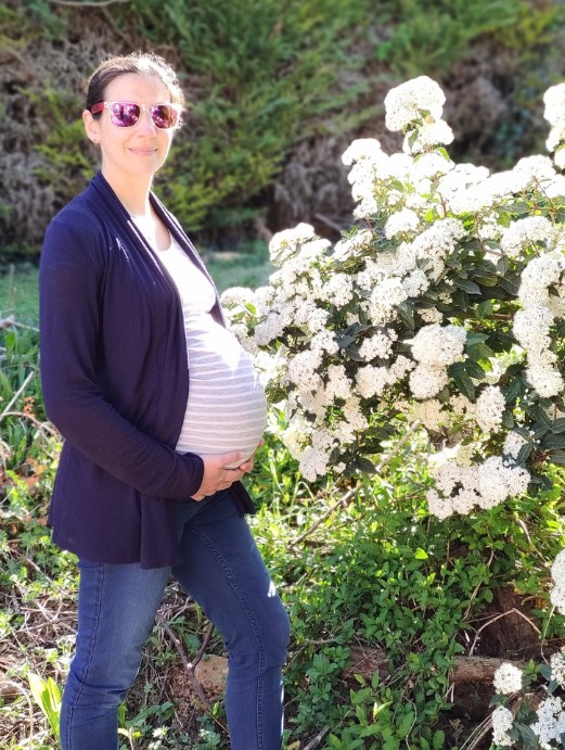 photo de moi à la fin de ma grossesse